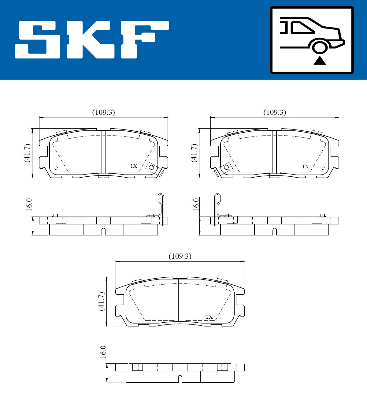 SKF VKBP 90874 A Bremsbelagsatz, Scheibenbremse